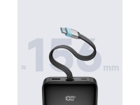 Cuktech LPB252N 120W 25000mAh Powerbank with Built-in USB-C Cable - Gray