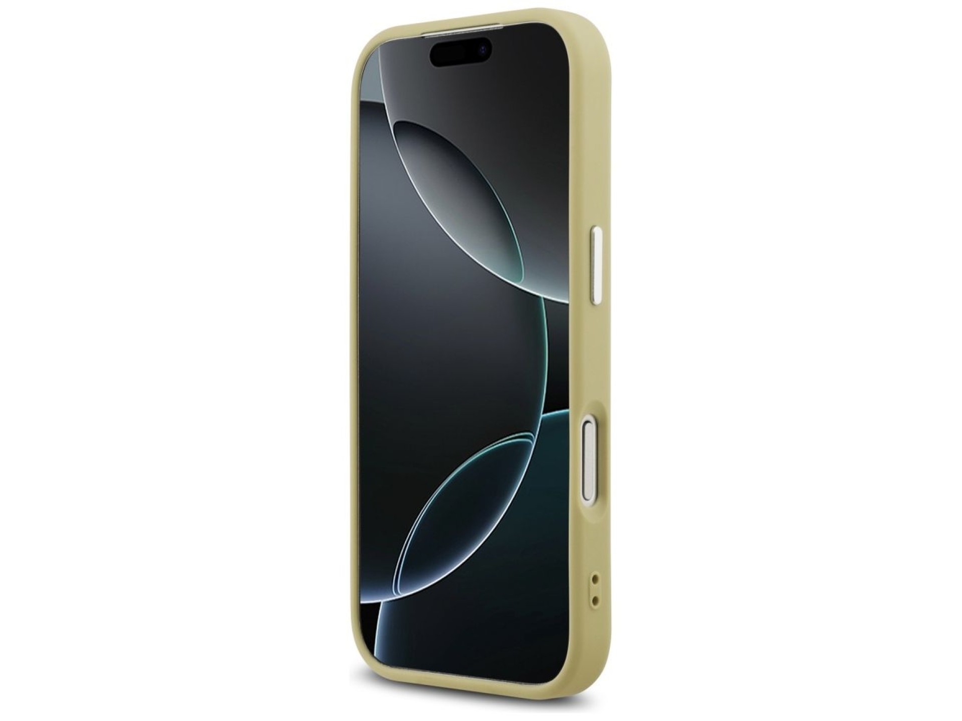Funda Guess con logo triangular brillante y cierre MagSafe para iPhone 17 Pro - Dorado
