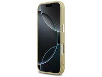 Funda Guess con logo triangular brillante y cierre MagSafe para iPhone 17 Pro - Dorado