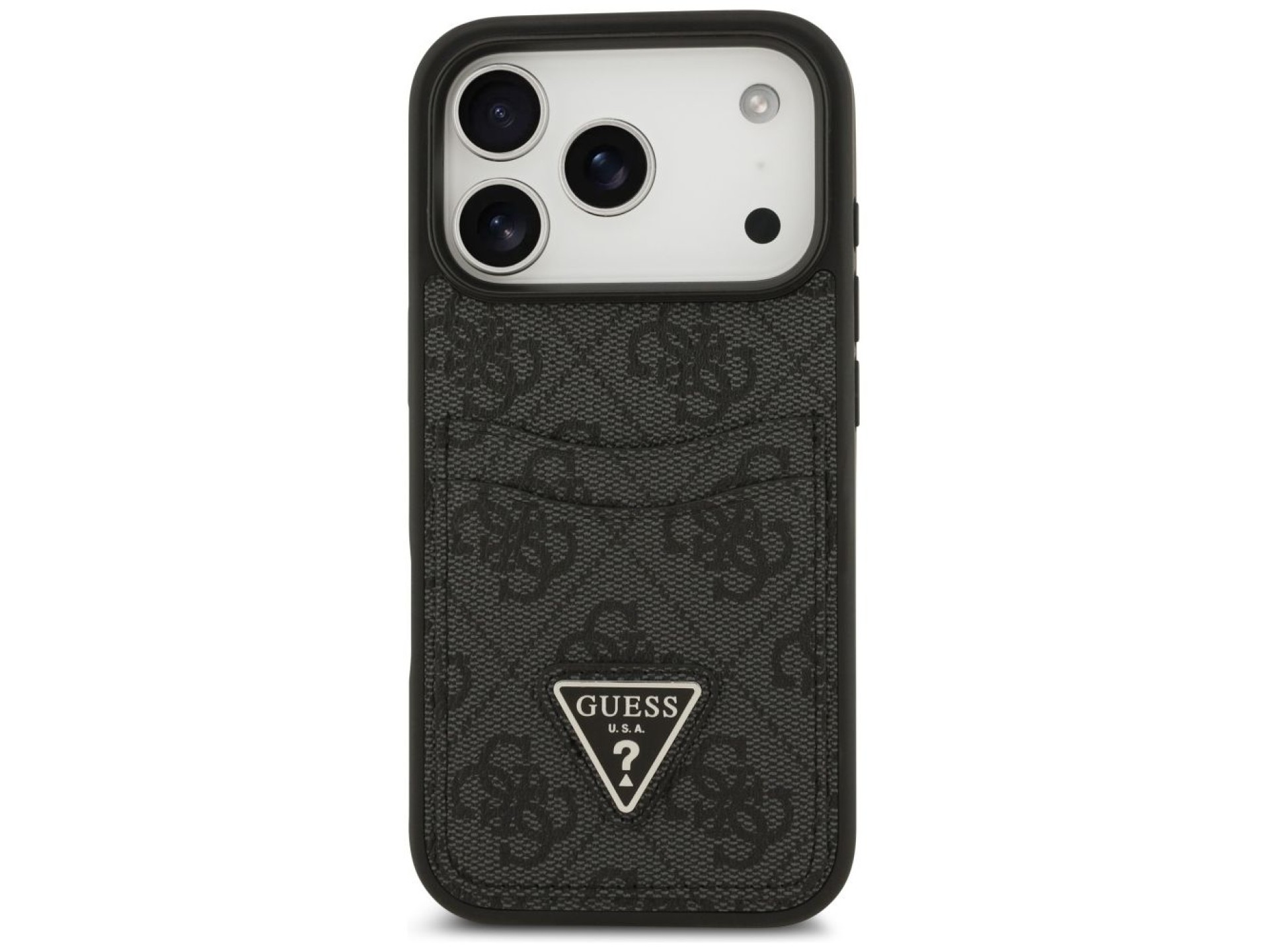 Funda Guess 4G nauble Card Triangle para iPhone 17 Pro - negra