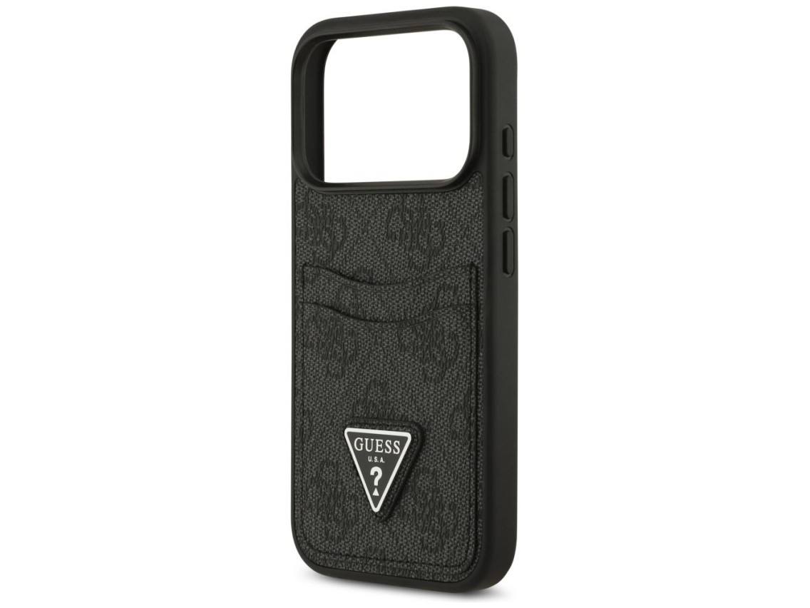 Funda Guess 4G nauble Card Triangle para iPhone 17 Pro - negra