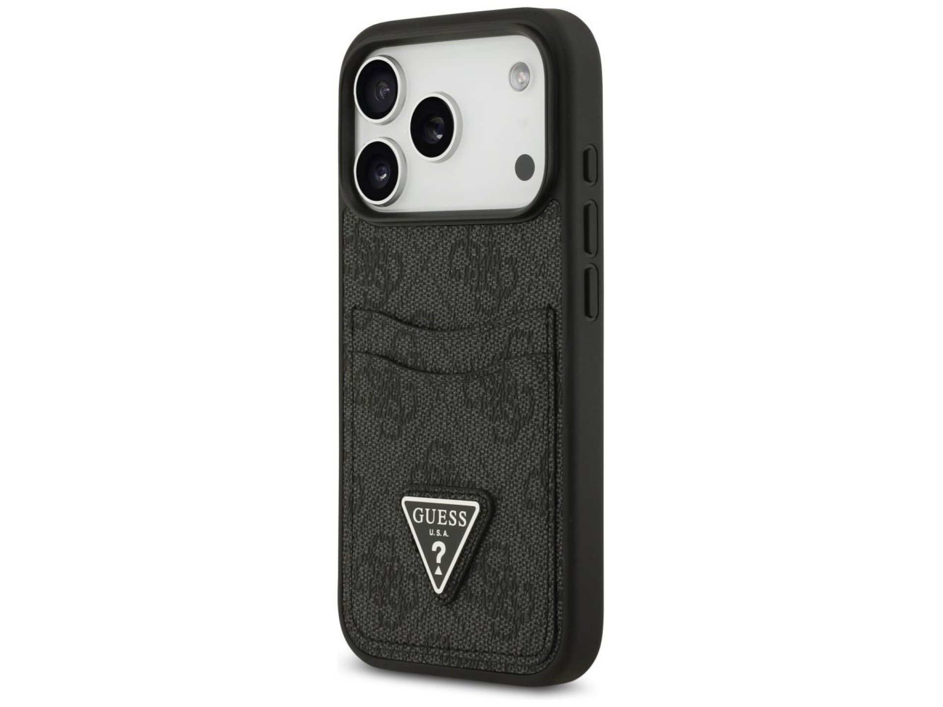 Funda Guess 4G nauble Card Triangle para iPhone 17 Pro - negra
