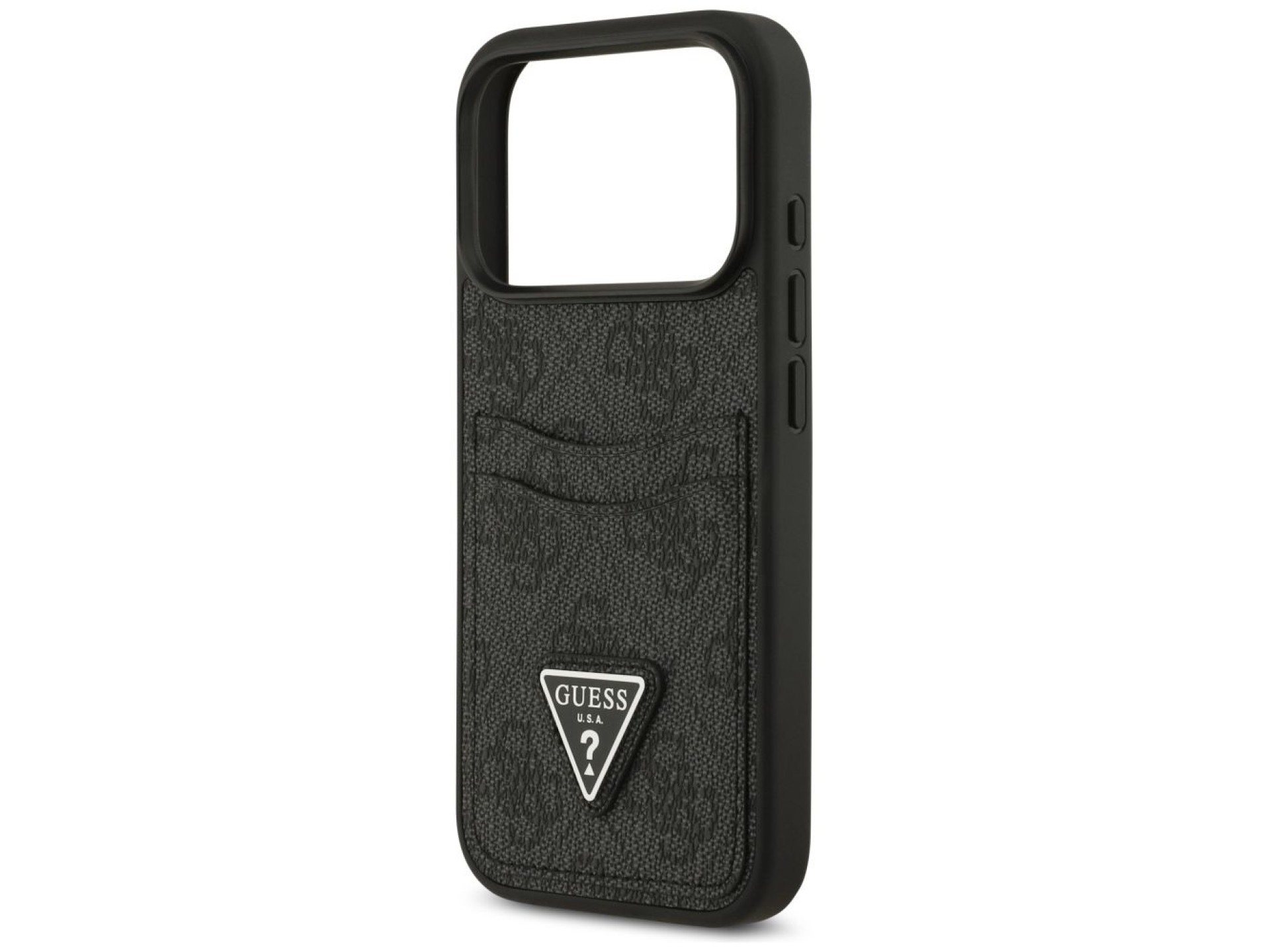 Funda Guess 4G nauble Card Triangle para iPhone 17 Pro - negra