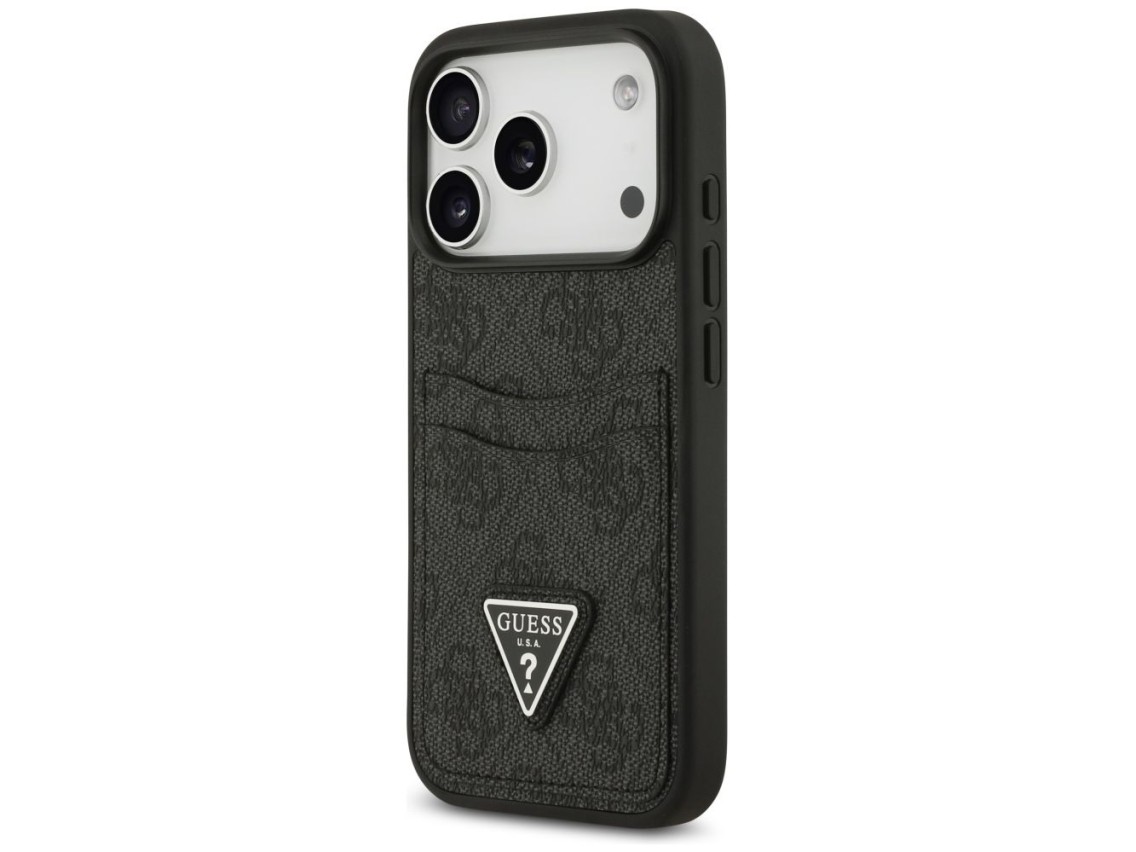 Funda Guess 4G nauble Card Triangle para iPhone 17 Pro - negra