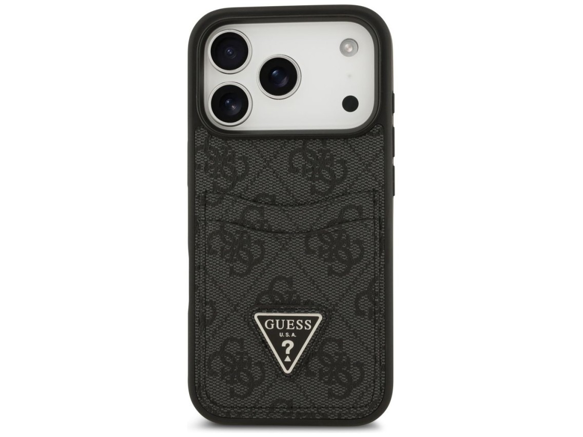 Funda Guess 4G nauble Card Triangle para iPhone 17 Pro - negra