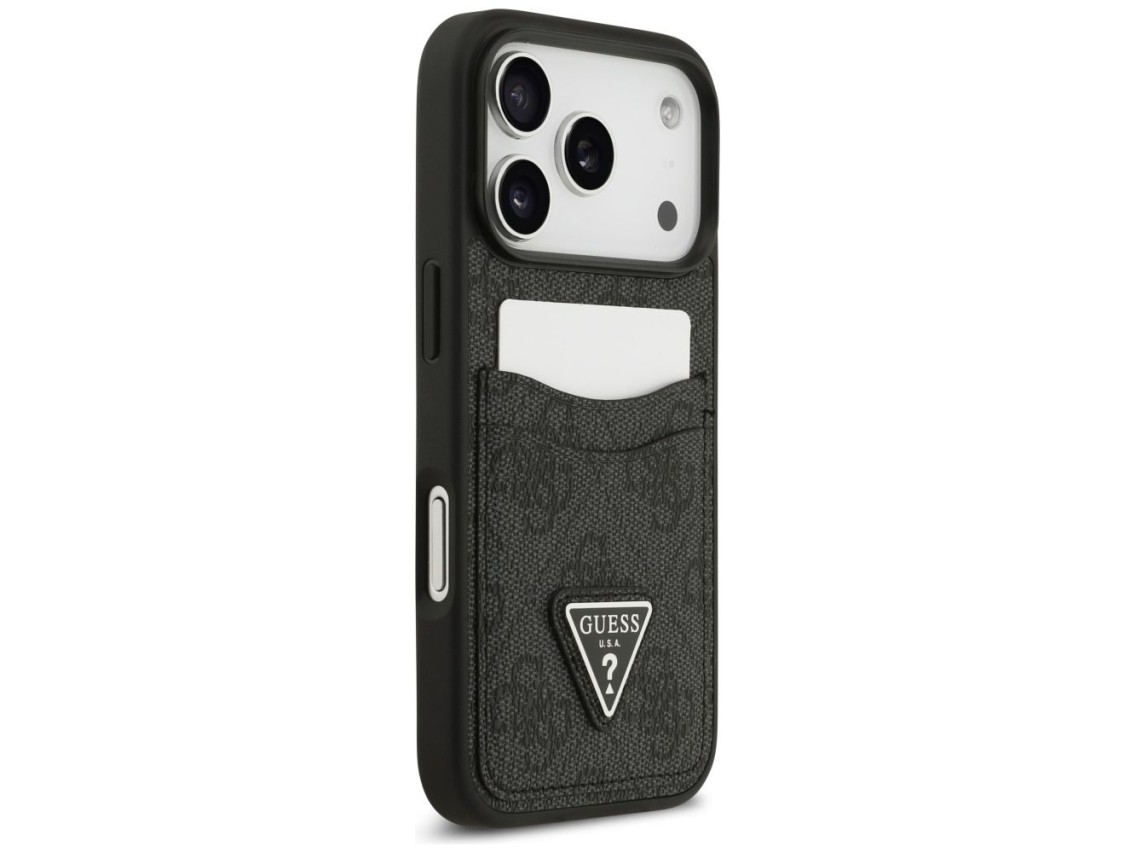 Capa triangular Guess 4G para iPhone 17 Pro - preta
