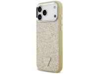 Guess Glitter Triangle Logo MagSafe Case for iPhone 17 Pro Max - Gold Guess Glitter Triangle Logo MagSafe Case for iPhone 17 Pro Max - Gold