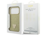 Guess Rhinestone Triangle Logo iPhone 17 Pro Case - Gold Guess Rhinestone Triangle Logo iPhone 17 Pro Case - Gold