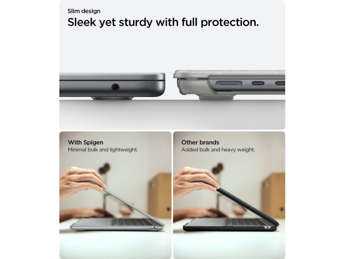 Capa Spigen Urban Fit para MacBook Air 15" 2023/2024/2025/2026 - Cinza