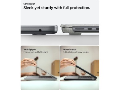 Capa Spigen Urban Fit para MacBook Air 15" 2023/2024/2025/2026 - Cinza Capa Spigen Urban Fit para MacBook Air 15" 2023/2024/2025/2026 - Cinza