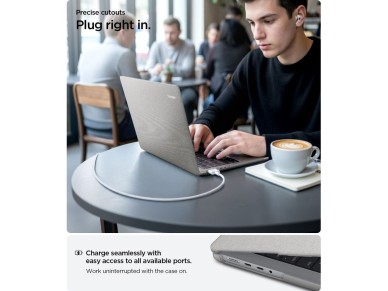Capa Spigen Urban Fit para MacBook Pro 14" 2021 / 2023 / 2024 / 2025 / 2026 - Cinza Capa Spigen Urban Fit para MacBook Pro 14" 2021 / 2023 / 2024 / 2025 / 2026 - Cinza