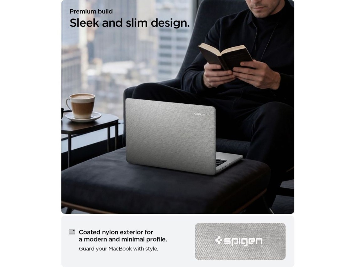 Funda Spigen Urban Fit para MacBook Pro de 14" (2021/2023/2024/2025/2026) - Gris
