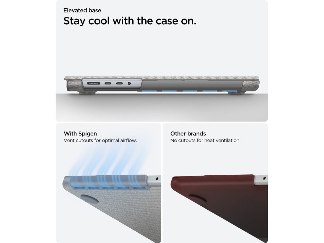 Funda Spigen Urban Fit para MacBook Pro de 14" (2021/2023/2024/2025/2026) - Gris