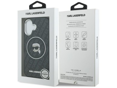 Karl Lagerfeld IML Karl Head Logo MagSafe Case for iPhone 17 - Black Karl Lagerfeld IML Karl Head Logo MagSafe Case for iPhone 17 - Black