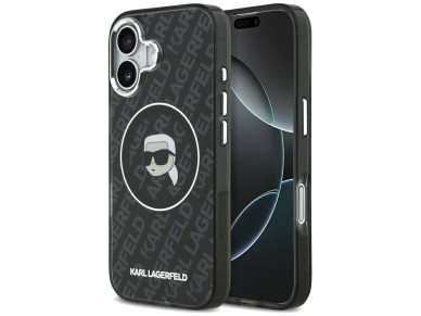 Karl Lagerfeld IML Karl Head Logo MagSafe Case for iPhone 17 - Black Karl Lagerfeld IML Karl Head Logo MagSafe Case for iPhone 17 - Black