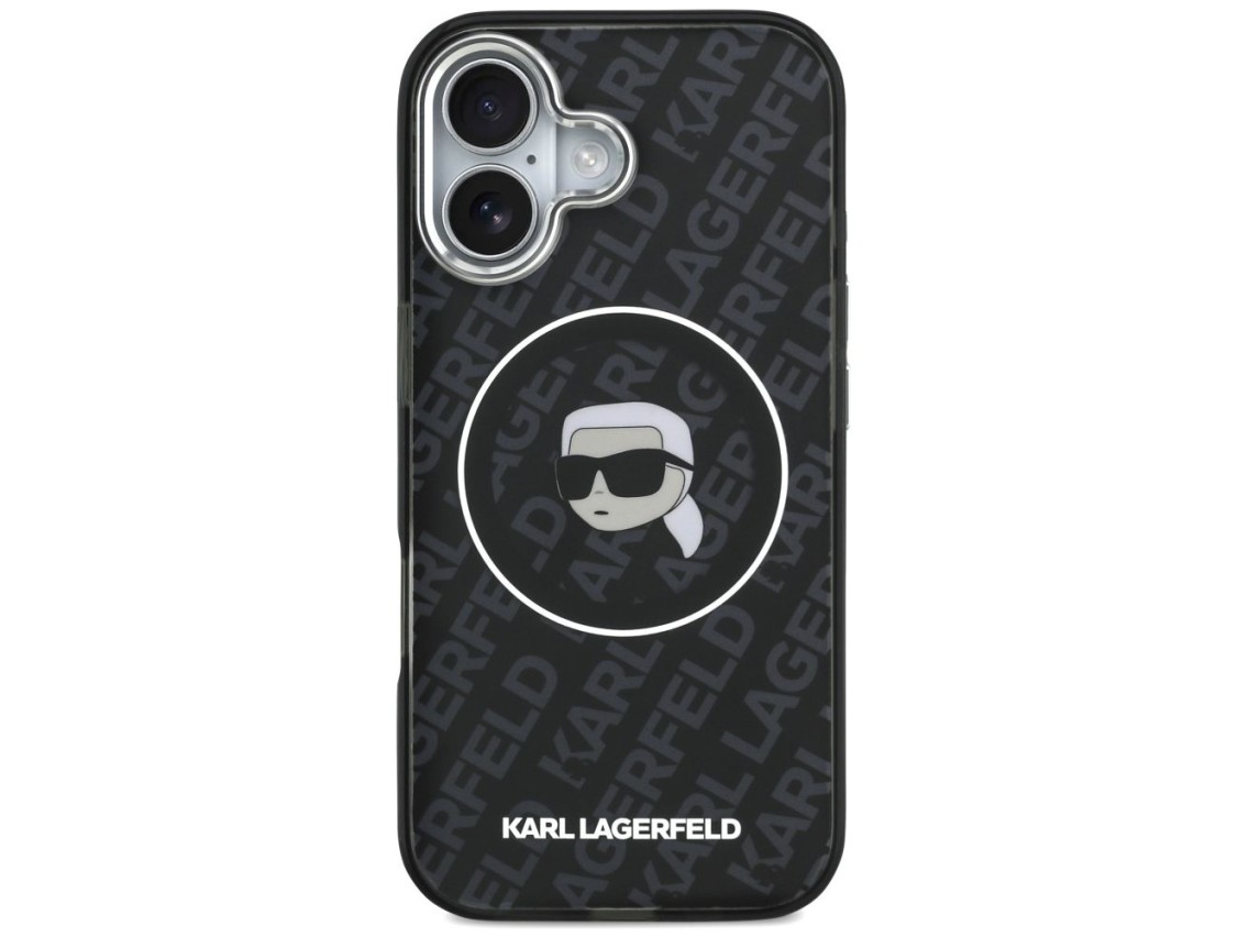 Karl Lagerfeld IML Karl Head Logo MagSafe Case for iPhone 17 - Black