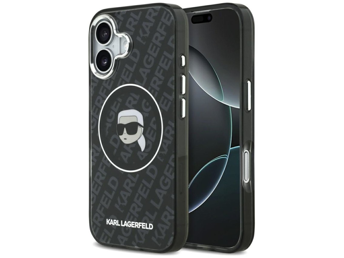 Karl Lagerfeld IML Karl Head Logo MagSafe Case for iPhone 17 - Black