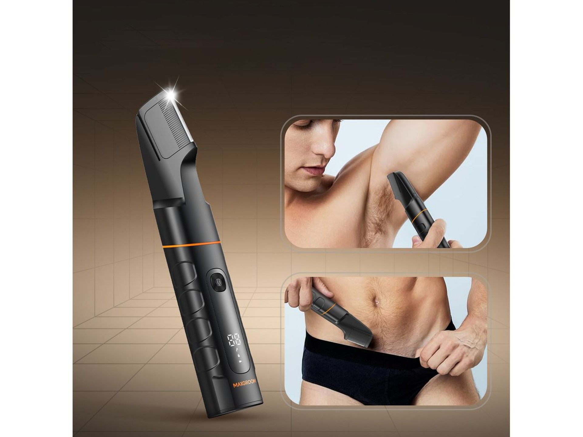 Aparador multifuncional MAXGROOM LK-892 com pontas substituíveis - preto