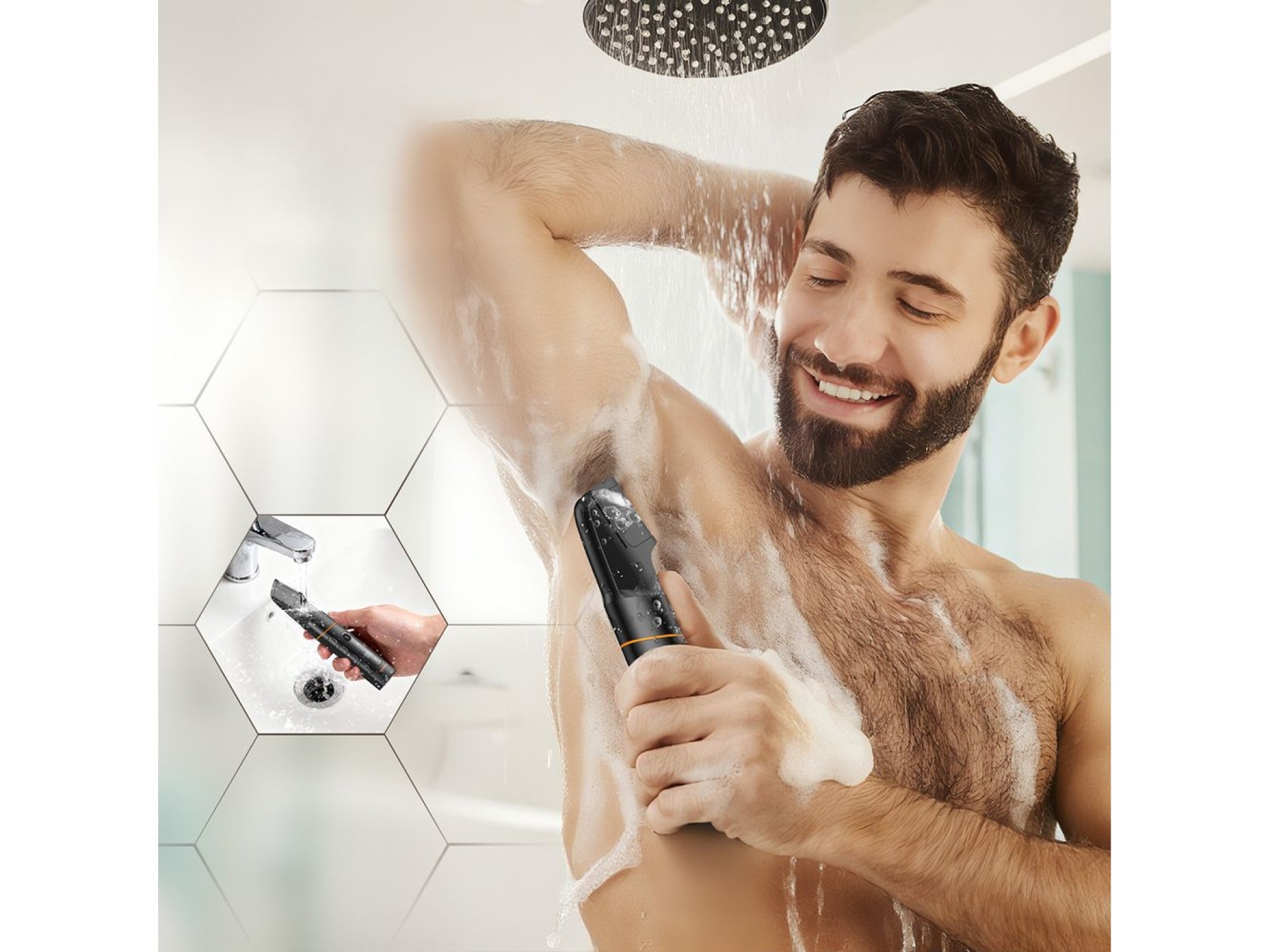 Aparador multifuncional MAXGROOM LK-892 com pontas substituíveis - preto