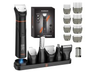Aparador MAXGROOM JK-666 6 em 1 para barba, cabelo, corpo, nariz e orelhas IPX6 - preto