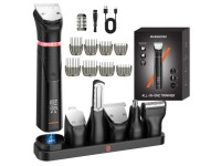 MAXGROOM JK-666 6-in-1 trimmer for beard, hair, body, nose and ears IPX6 - black