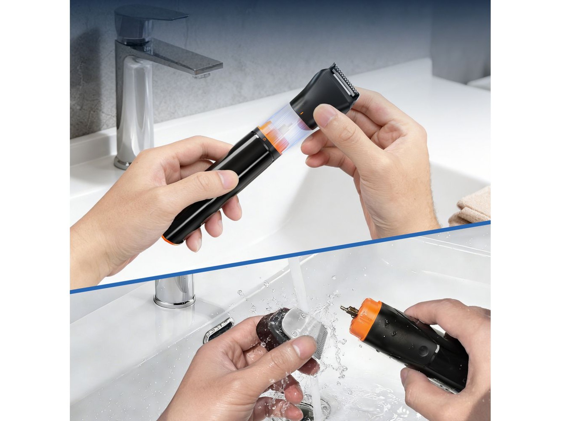 MAXGROOM JK-666 6-in-1 trimmer for beard, hair, body, nose and ears IPX6 - black