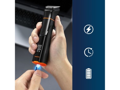 Aparador MAXGROOM JK-666 6 em 1 para barba, cabelo, corpo, nariz e orelhas IPX6 - preto