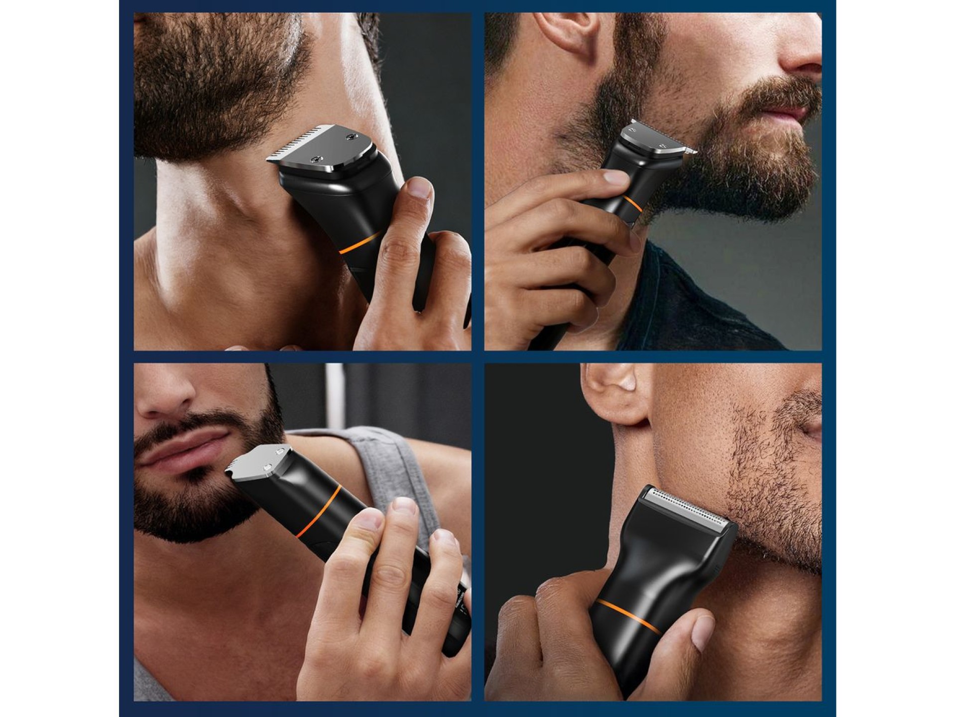 MAXGROOM JK-666 6-in-1 trimmer for beard, hair, body, nose and ears IPX6 - black