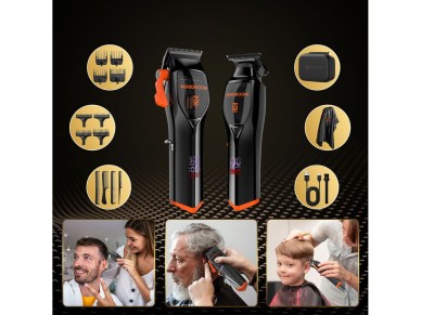 MAXGROOM WF-3908 multifunctional hair clipper with trimmer - black