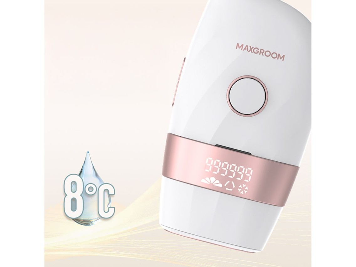 Depiladora IPL MAXGROOM JD-TM003 para la depilación - blanca y rosa