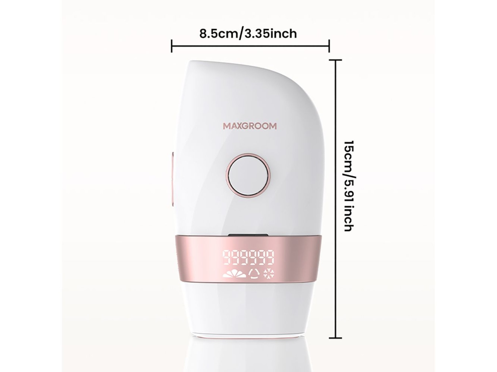 Depiladora IPL MAXGROOM JD-TM003 para la depilación - blanca y rosa