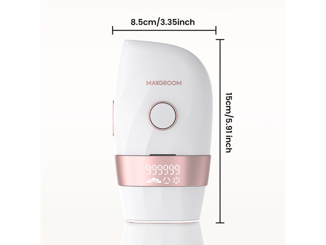Depiladora IPL MAXGROOM JD-TM003 para la depilación - blanca y rosa