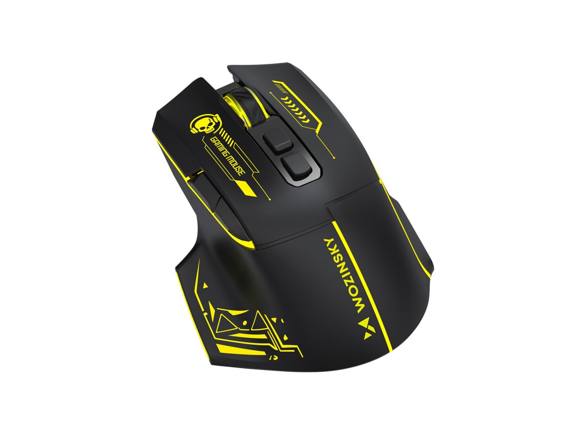 Ratón inalámbrico óptico para juegos Wozinsky WMGB-1181 de 3200 DPI con batería integrada y retroilu
