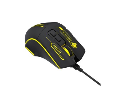 Wozinsky WMGK-1181W Wired Optical Gaming Mouse 7200 DPI with Backlight - Black and Yellow