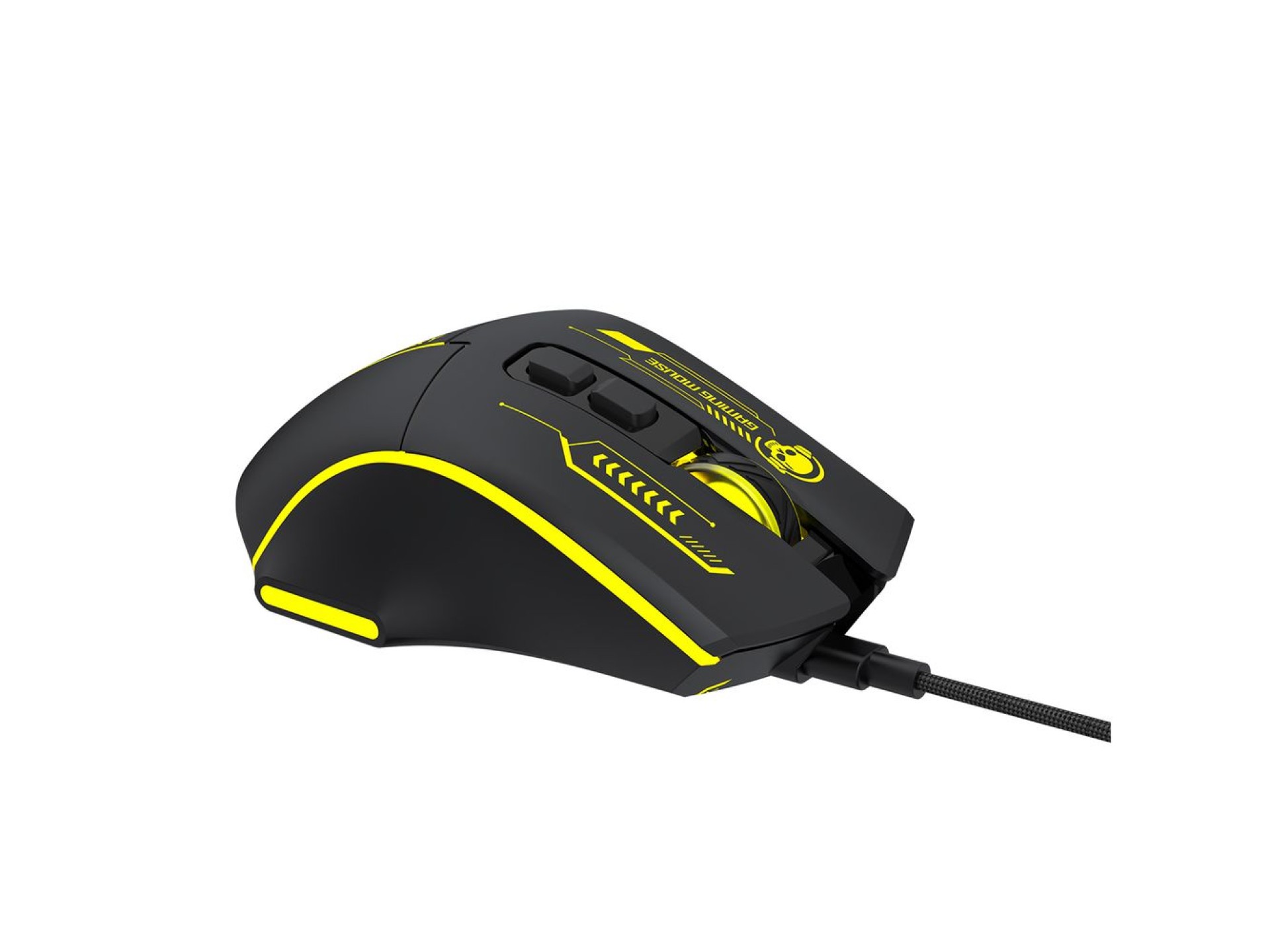 Wozinsky WMGK-1181W Wired Optical Gaming Mouse 7200 DPI with Backlight - Black and Yellow