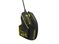Wozinsky WMGK-1181W Wired Optical Gaming Mouse 7200 DPI with Backlight - Black and Yellow