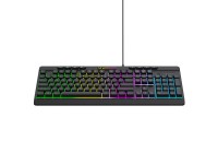 Teclado de membrana retroiluminado con cable Wozinsky WKG-1044 para juegos - Negro