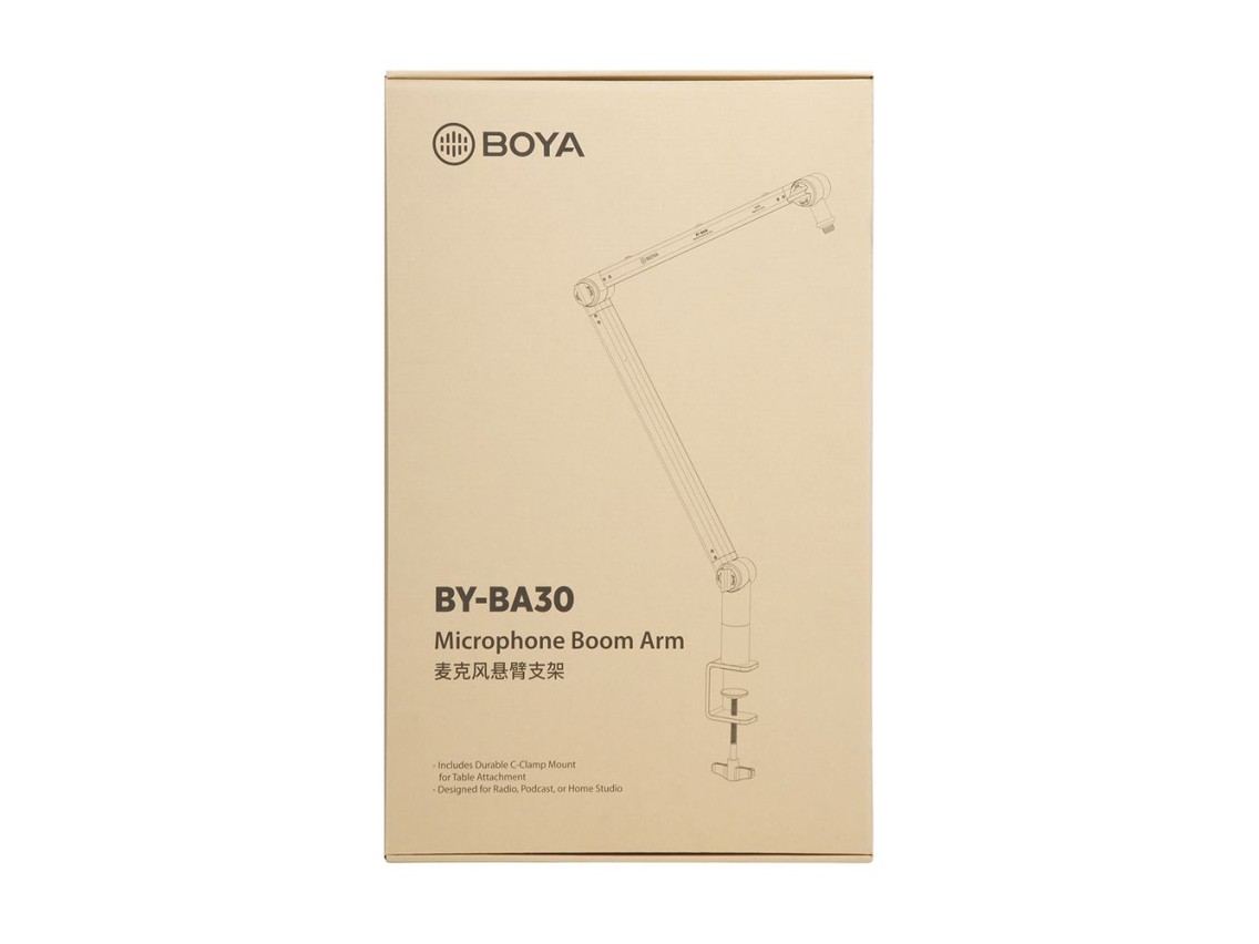 Brazo para micrófono de escritorio Boya BY-BA30 con gestión de cables oculta - Negro