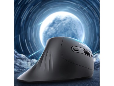 Wozinsky WWM-1076 Wireless Vertical Ergonomic Mouse 3600 DPI - Black