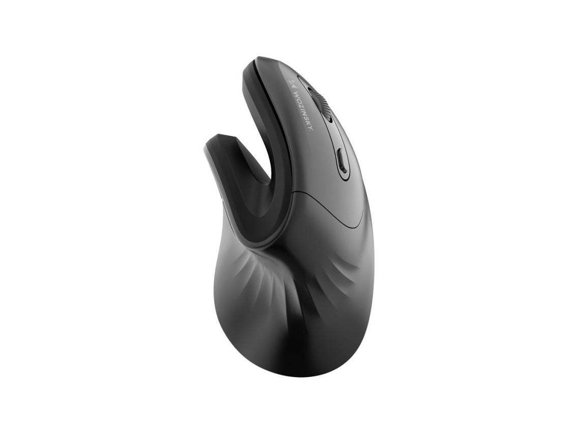 Mouse vertical ergonômico sem fio Wozinsky WWM-1076, 3600 DPI - Preto