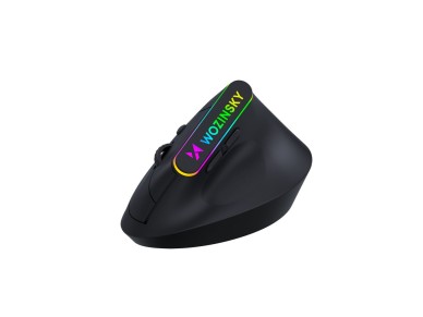 Wozinsky WMG-1164 Wireless Vertical Ergonomic Gaming Mouse 3600 DPI with RGB Backlight - Black