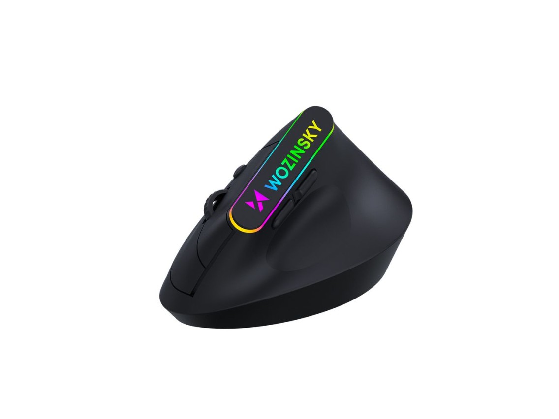 Wozinsky WMG-1164 Wireless Vertical Ergonomic Gaming Mouse 3600 DPI with RGB Backlight - Black
