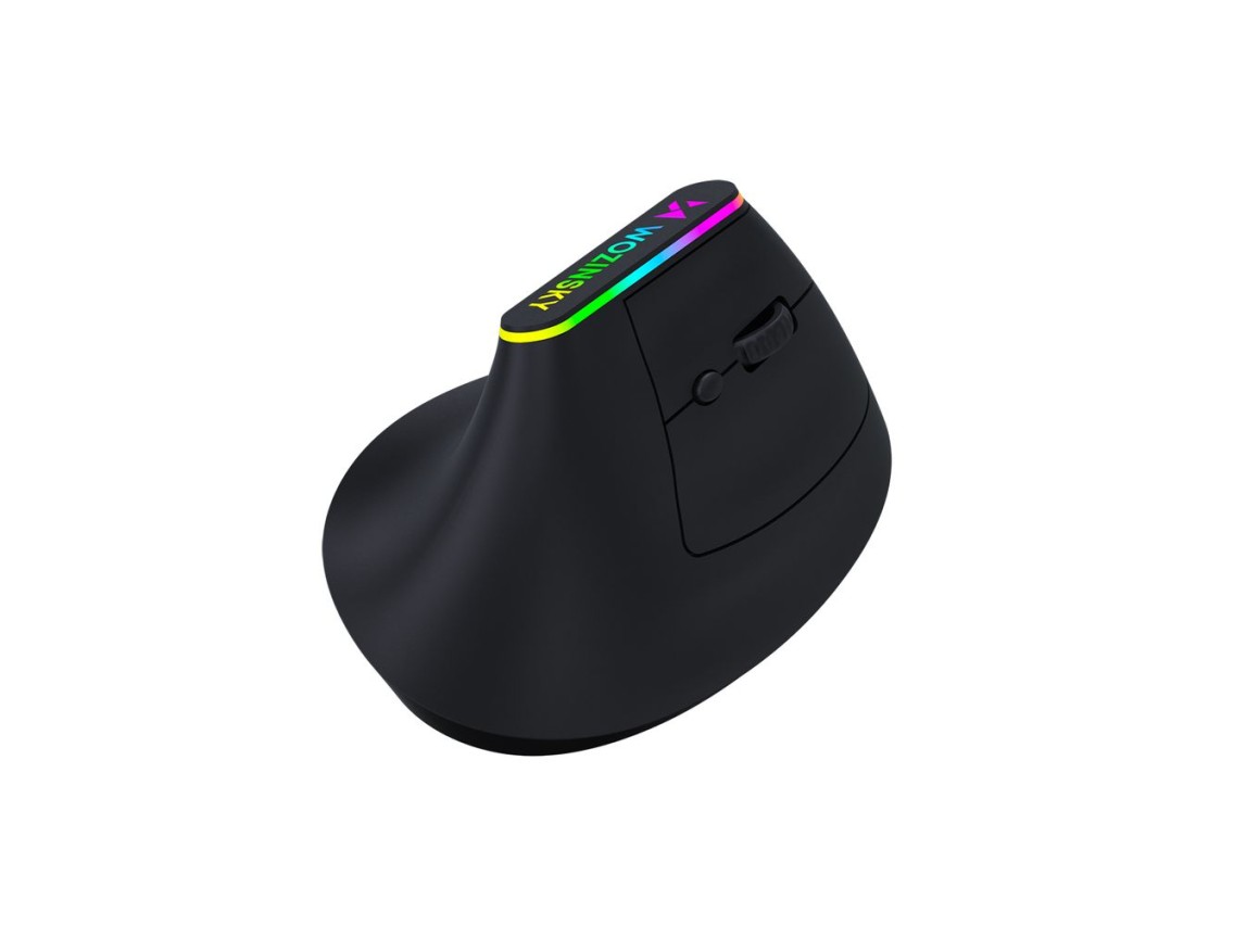 Wozinsky WMG-1164 Wireless Vertical Ergonomic Gaming Mouse 3600 DPI with RGB Backlight - Black