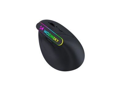 Wozinsky WMG-1164 Wireless Vertical Ergonomic Gaming Mouse 3600 DPI with RGB Backlight - Black