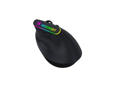 Wozinsky WMG-1164 Wireless Vertical Ergonomic Gaming Mouse 3600 DPI with RGB Backlight - Black