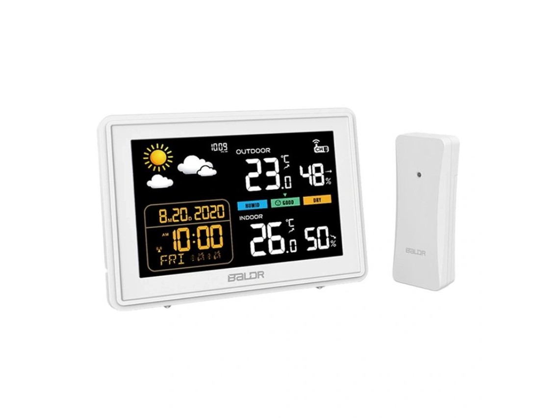 Estación meteorológica BALDRTHERM B0359WST2H2PR con sensor exterior.