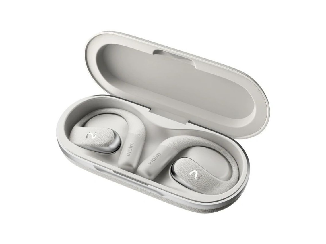 Fones de ouvido VIAIM Open Note AI com gravador de voz (cinza)