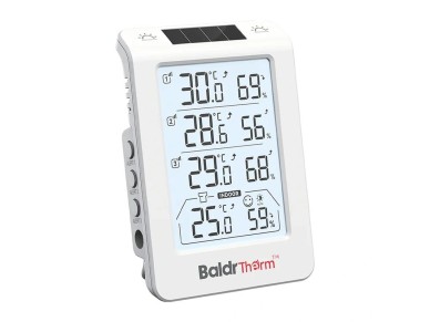 BALDRTHERM B0598 3-Channel Thermohygrometer with Automatic Backlight