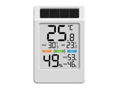 BALDRTHERM B0590TH-V6 Solar-Powered Thermohygrometer with a Large Screen