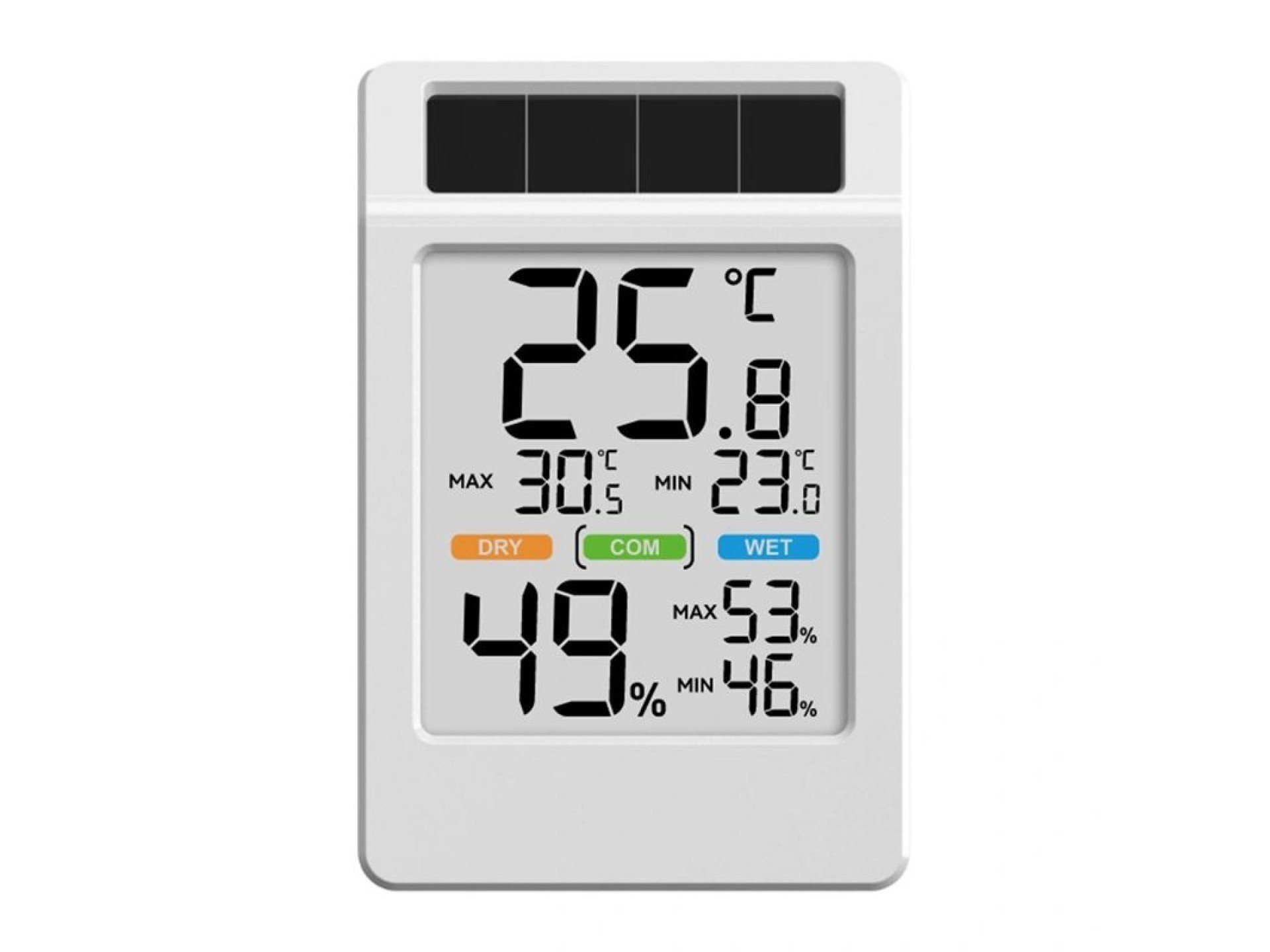 BALDRTHERM B0590TH-V6 Solar-Powered Thermohygrometer with a Large Screen
